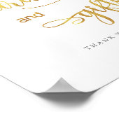 Kaarten en cadeautjes goud 8x10 Modern Wedding Sig Poster (Hoek)