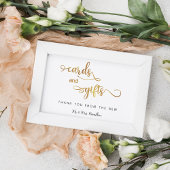 Kaarten en cadeautjes goud 8x10 Modern Wedding Sig Poster