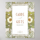 Kaarten en cadeautjes Groene kunst Nieuwe Mucha Poster (Voorkant)