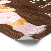 Kaarten en cadeautjes Kleine roze Cowgirl Baby sho Poster (Hoek)