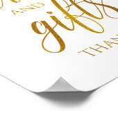 Kaarten en cadeautjes Luxe Typografie (Faux Gold F Poster (Hoek)