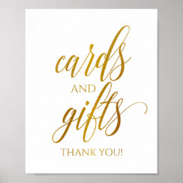 Kaarten en cadeautjes Luxe Typografie (Faux Gold F Poster