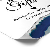 Kaarten en cadeautjes marinemaand | Agate Poster (Hoek)