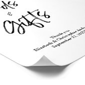 Kaarten en cadeautjes minimalistische trouwdag poster (Hoek)