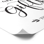 Kaarten en cadeautjes Modern Wedding Sign Poster (Hoek)