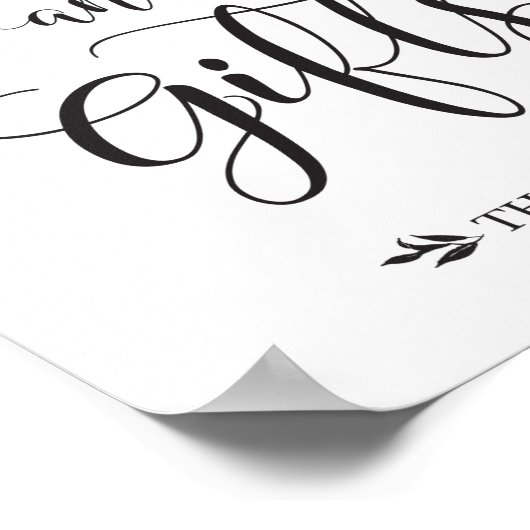 Kaarten en cadeautjes Modern Wedding Sign Poster (Hoek)