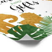 Kaarten en cadeautjes Oerwoud Tabeldecor voor geba Poster (Hoek)