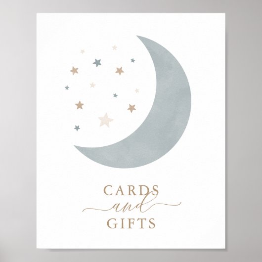 Kaarten en cadeautjes over het Baby shower van de  Poster (Voorkant)