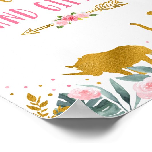 Kaarten en cadeautjes roze Gold Safari 2000 Poster (Hoek)