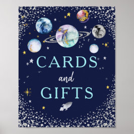 Kaarten en cadeautjes ruimtescheiding Birthday par Poster