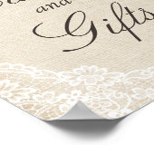 Kaarten en cadeautjes — Rustic Burlap Floral Poster (Hoek)