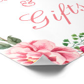 Kaarten en cadeautjes schitterende Blush Pink Flor Poster (Hoek)