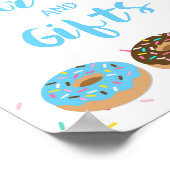 Kaarten en cadeautjes Shower Table Sign Blue Donut Poster (Hoek)