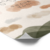 Kaarten en cadeautjes Sign Boho Woodland Baby show Poster (Hoek)