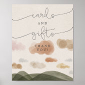 Kaarten en cadeautjes Sign Boho Woodland Baby show Poster (Voorkant)