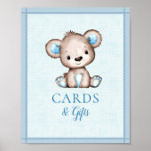 Kaarten en cadeautjes tafel Cute Brown Beer Baby s Poster (Voorkant)