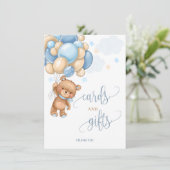 Kaarten en cadeautjes Teddy Bear-ballonnen Baby sh (Staand voorkant)