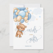 Kaarten en cadeautjes Teddy Bear-ballonnen Baby sh (Voorkant)