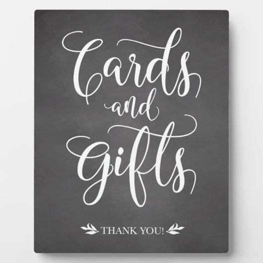 Kaarten en cadeautjes trouwe bruiloft fotoplaat (Voorkant)