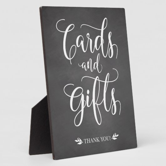 Kaarten en cadeautjes trouwe bruiloft fotoplaat (Zijkant)