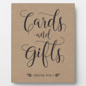 Kaarten en cadeautjes trouwe bruiloft fotoplaat (Voorkant)