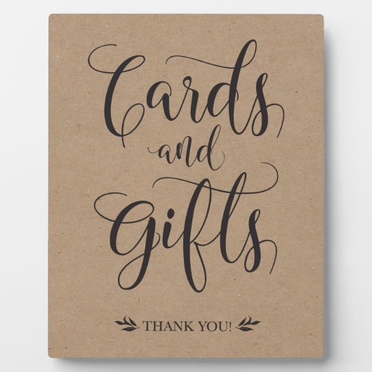 Kaarten en cadeautjes trouwe bruiloft fotoplaat (Voorkant)