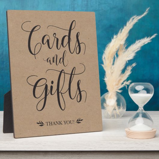 Kaarten en cadeautjes trouwe bruiloft fotoplaat (Zijkant)