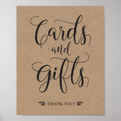 Kaarten en cadeautjes trouwe bruiloft poster (Voorkant)