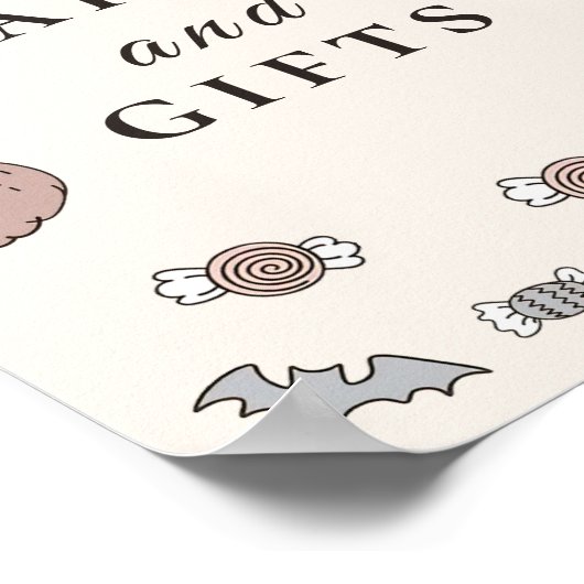 Kaarten en cadeautjes voor Baby showers Poster (Hoek)