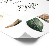 Kaarten en cadeautjes voor de florale bruiloft van poster (Hoek)