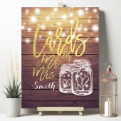 Kaarten en cadeautjes voor de heer Mason Jars Wood Poster
