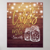 Kaarten en cadeautjes voor de heer Mason Jars Wood Poster (Voorkant)