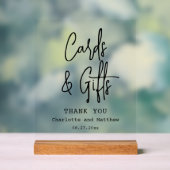 Kaarten en cadeautjes voor moderne bruiloft acryl bord (Neutraal)