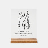 Kaarten en cadeautjes voor moderne bruiloft acryl bord (Voorkant)