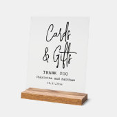 Kaarten en cadeautjes voor moderne bruiloft acryl bord (Hoek)