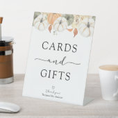 Kaarten en cadeautjes voor najaar reclamebord met voetstuk (Insitu)