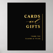 Kaarten en cadeautjes voor zwarte en echte Folie Folie Afdrukken (Voorkant)