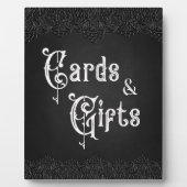 Kaarten en cadeautjes voor zwarte kant fotoplaat (Voorkant)
