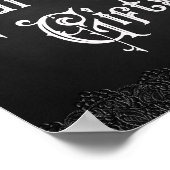 Kaarten en cadeautjes voor zwarte kant poster (Hoek)