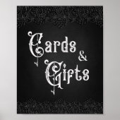Kaarten en cadeautjes voor zwarte kant poster (Voorkant)