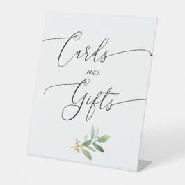 Kaarten en cadeautjes Waterverf Leaf Pedestal Sign Reclamebord Met Voetstuk