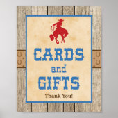 Kaarten en cadeautjes Western Cowboy Party Sign Poster (Voorkant)