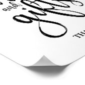 Kaarten en cadeautjes, zwart en wit, 8 x 10 bruilo poster (Hoek)