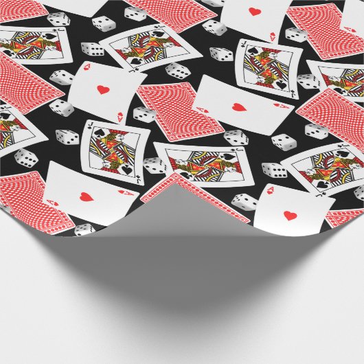 Kaarten en dice cadeaupapier (Hoek)