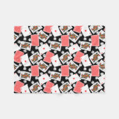 Kaarten en dice fleece deken (Voorkant (Horizontaal))