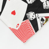 Kaarten en dice fleece deken (Hoek)