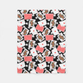 Kaarten en dice fleece deken (Voorkant)