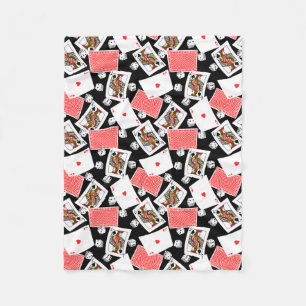 Kaarten en dice fleece deken