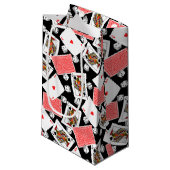 Kaarten en dice klein cadeauzakje (Voorkant Gekanteld)