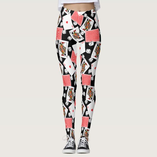 Kaarten en dice leggings (Voorkant)